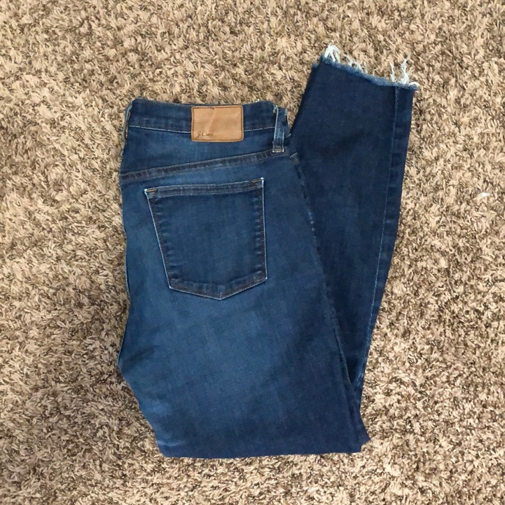 J.Crew Sz 31 Frayed Hem Toothpick Jeans EUC